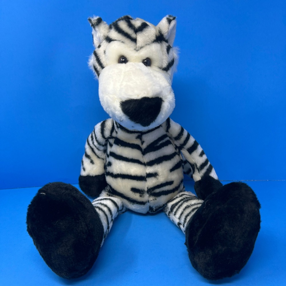 Circus Circus Plush Tiger 22 Inch White Black Striped Las Vegas Souvenir Large